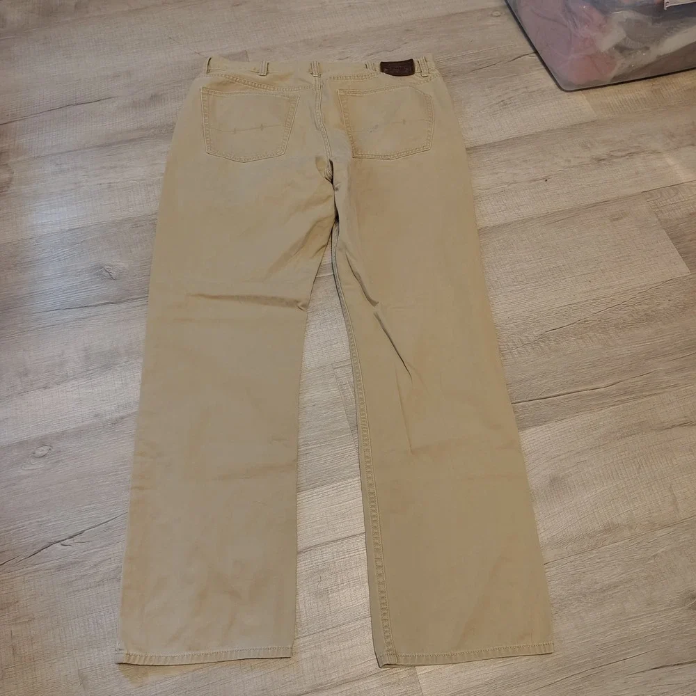 Polo Ralph Lauren Mens Authentic Dungarees Khaki Tan Twill Pants 36x32